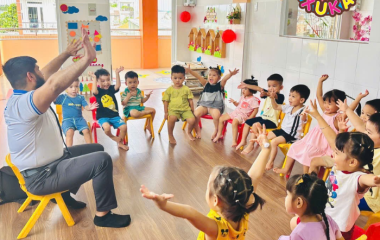Khu bếp ăn Trường Mầm non Bé Xuka